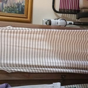 Time and True Grey Striped Dress LG.